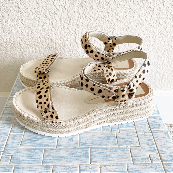 DOLCE VITA Myra Espadrille Wedge Sandal Leopard - Picture 6 of 9